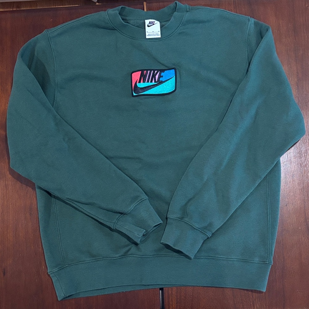 Nike Men's Green Crewneck Sweatshirt